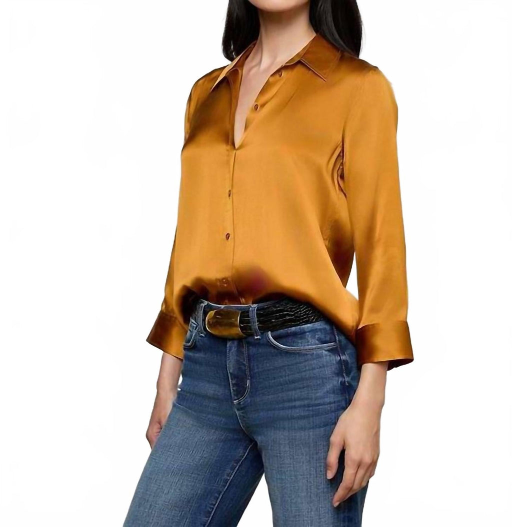 Dani Silk Blouse In Dijon