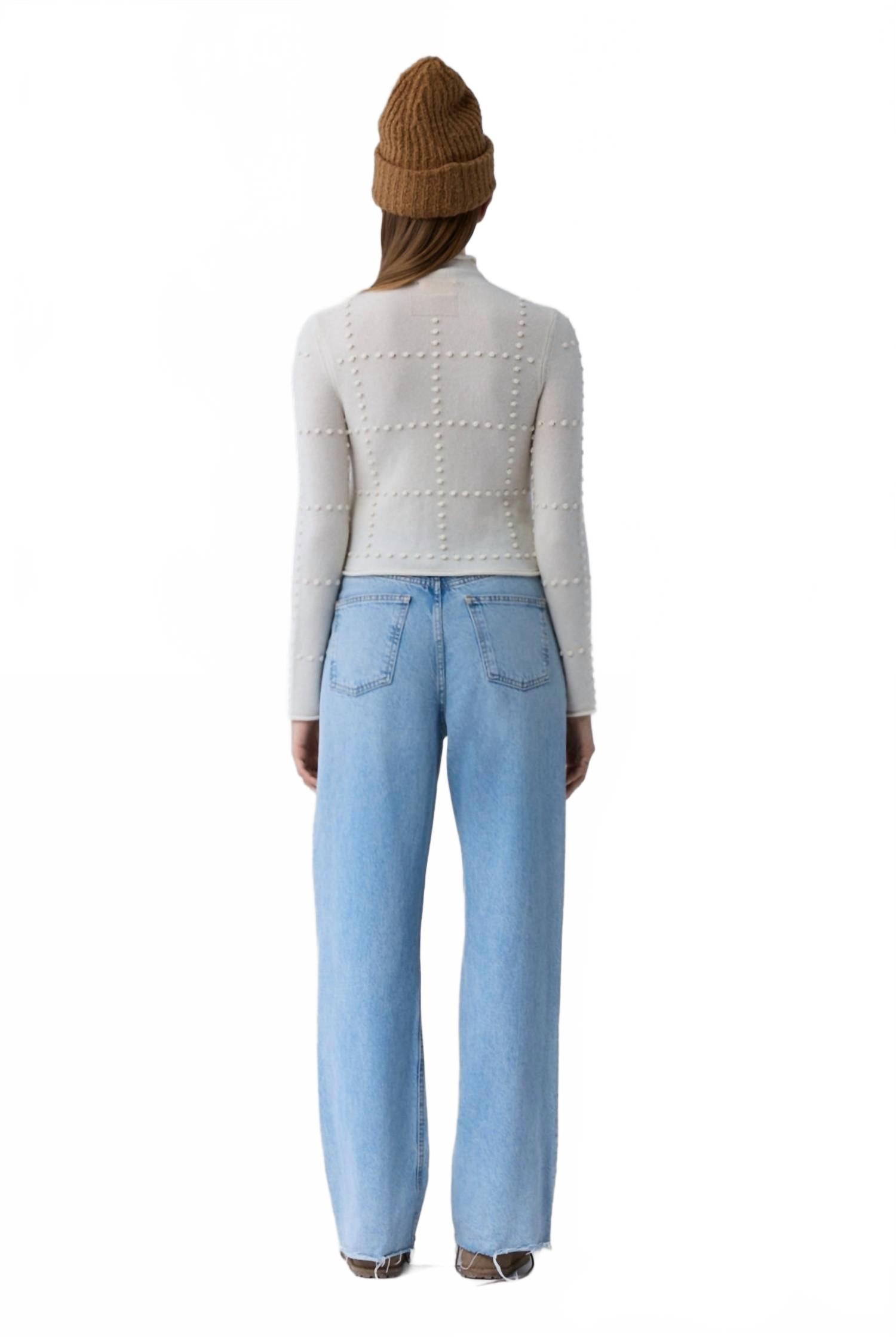 Popcorn Sweater In Cream