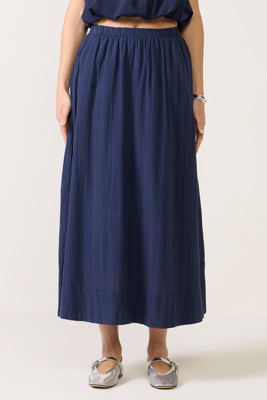 Women's Shadow Stripe Maxi Skirt