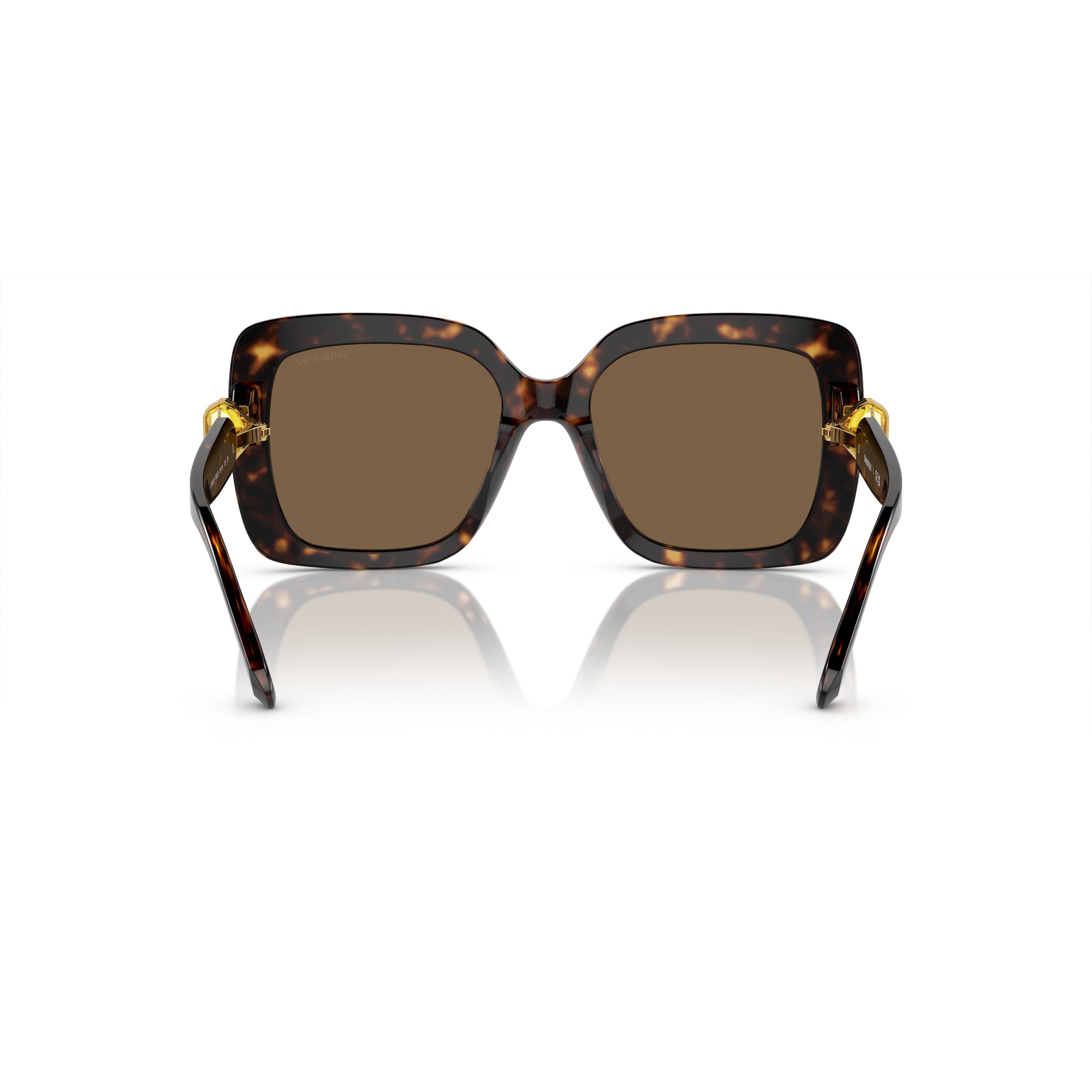 0Sk6001 Oversized Tortoiseshell Acetate Square Sunglasses with Gold Accents
