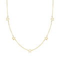 Ross-Simons Italian 10kt Yellow Gold Open-Space Star Station Necklace