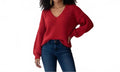 V-Neck Sweater In Red