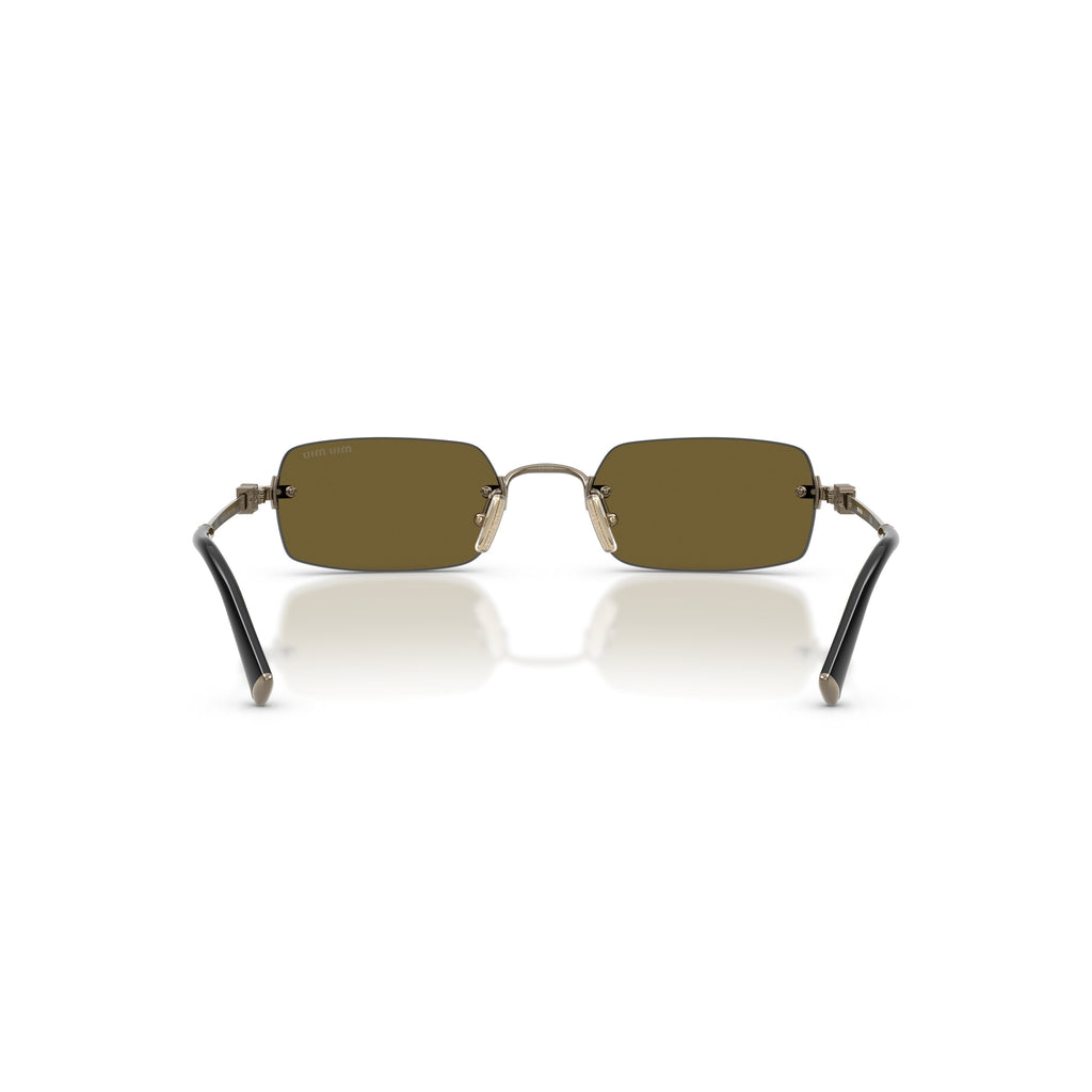 0Mu B50S Rectangular Metal Frame Sunglasses