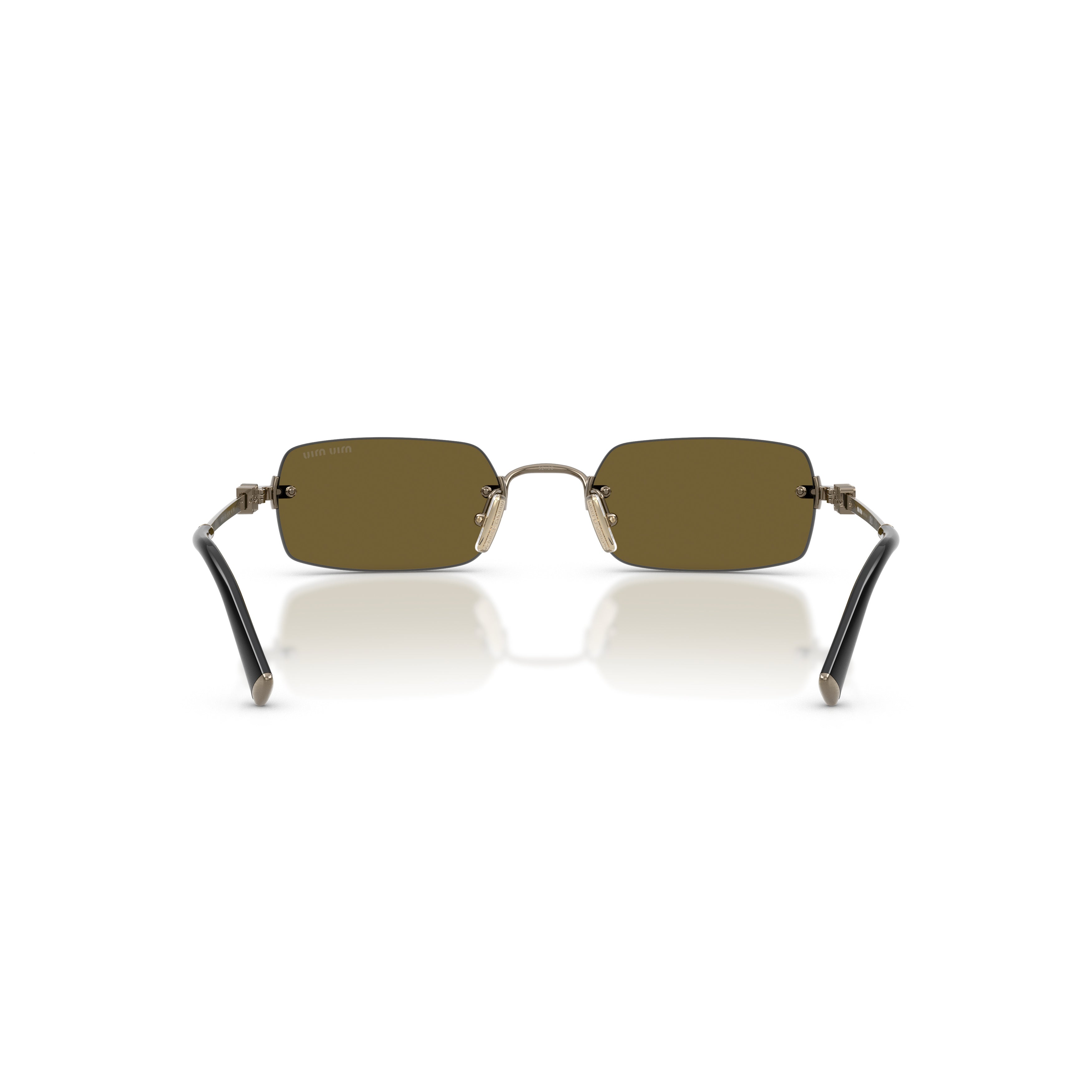 0Mu B50S Rectangular Metal Frame Sunglasses