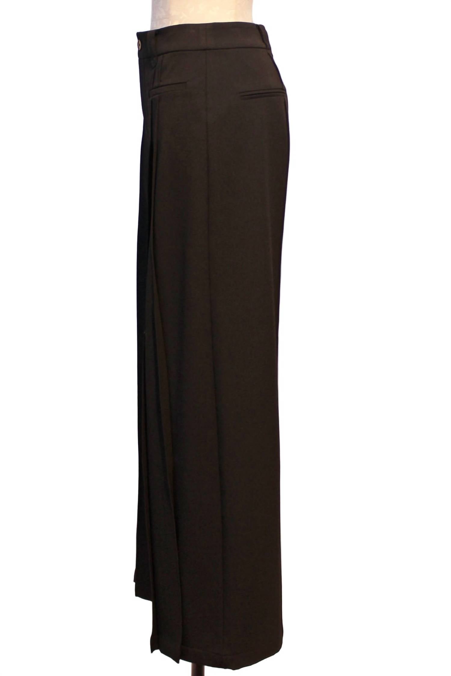 Women's Wide Leg Trouser Pant In Black