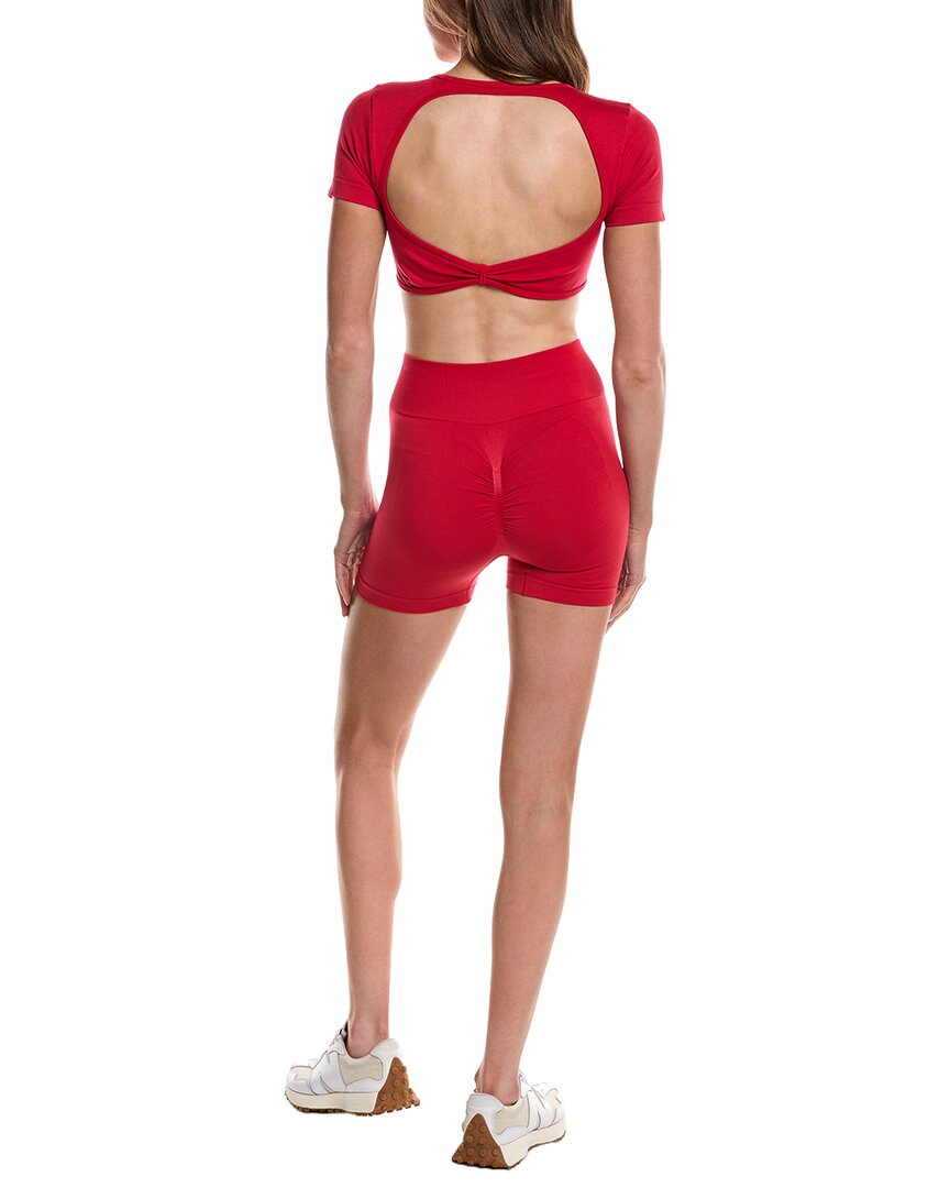 MARION 4in 2pc Open-Back Crop Top & Short Set