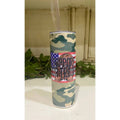Support Our Troops Camo 20 Oz Skinny Tumbler In Green