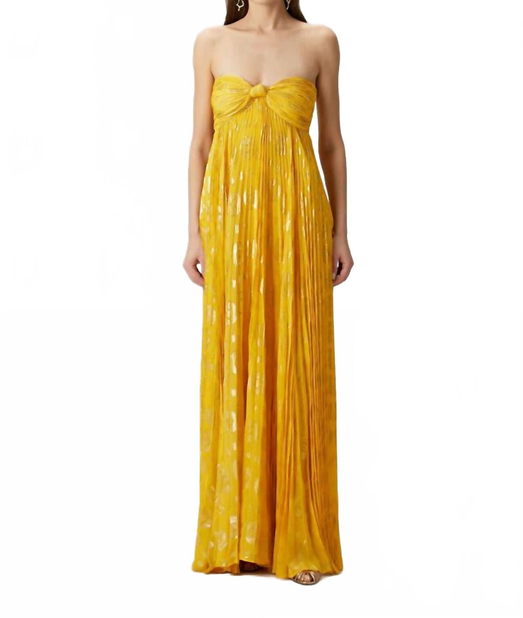 Soleil Strapless Maxi Dress In Marigold