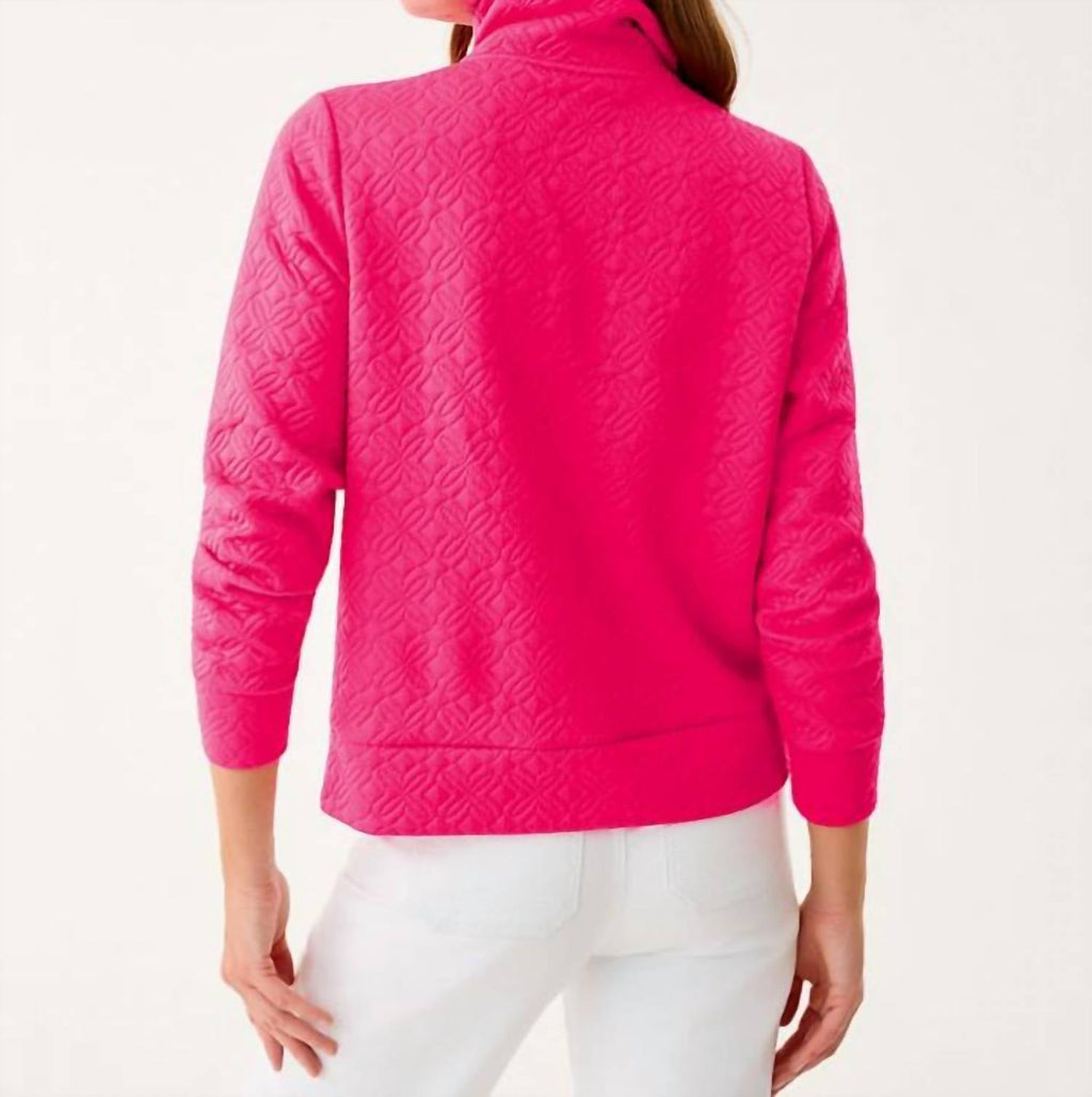 Eleni Pullover In Sunshell Pink Butterfly