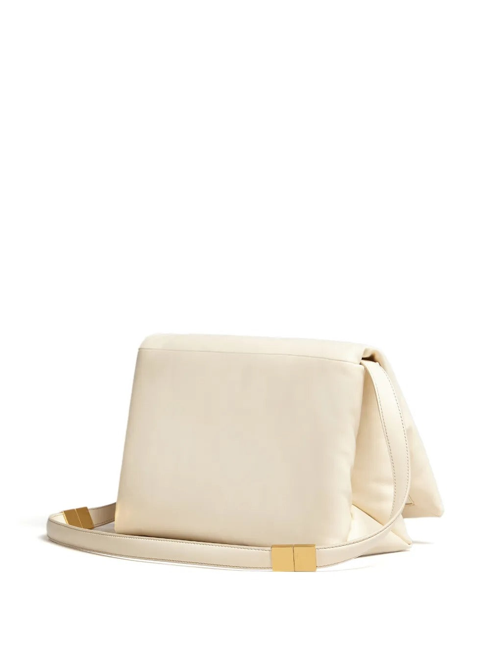 Marni Prisma Puffball Leather Shoulder Bag - Ivory