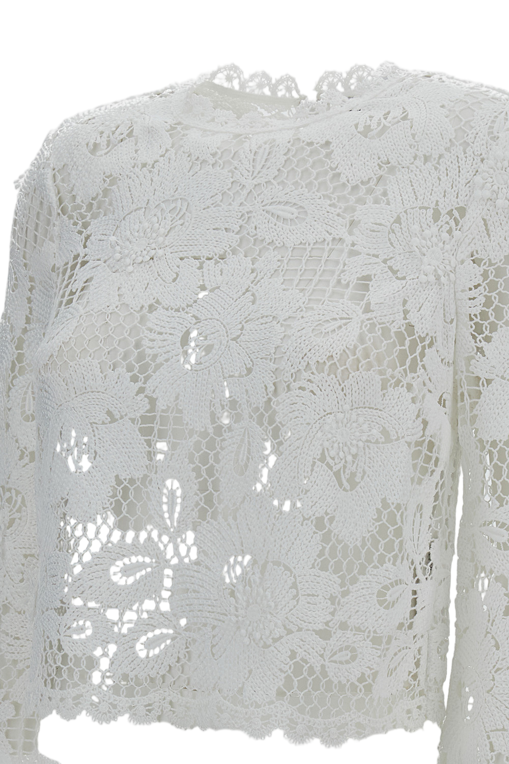 White Crochet Lace Top