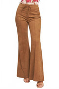 Wild Honey Faux Suede Pants In Camel