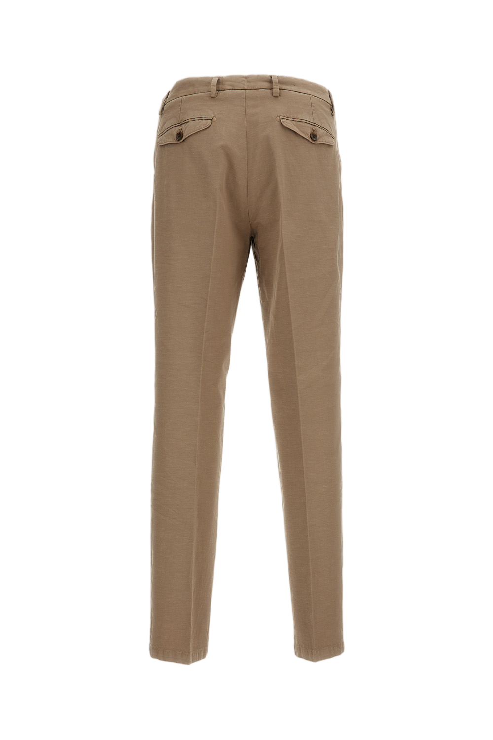 Beige Slim Distressed Trousers