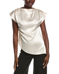 Gracia Asymmetrical Side Pleats Top