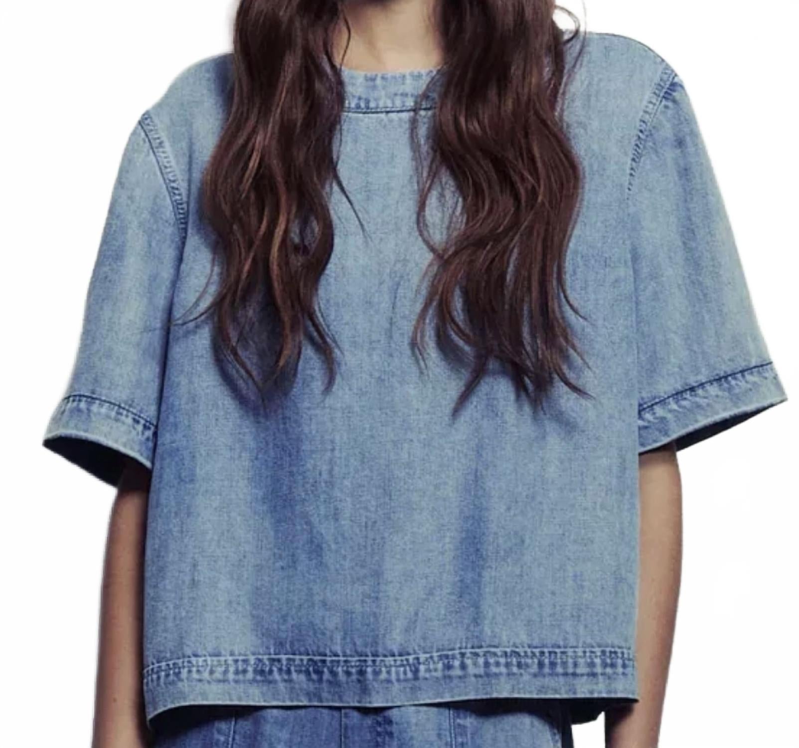 Calypso Denim Top In Blue