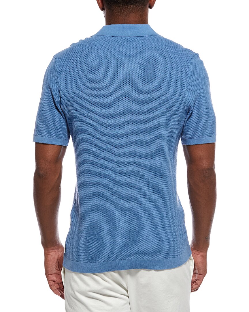 Onia Textured Johnny Collar Polo Shirt