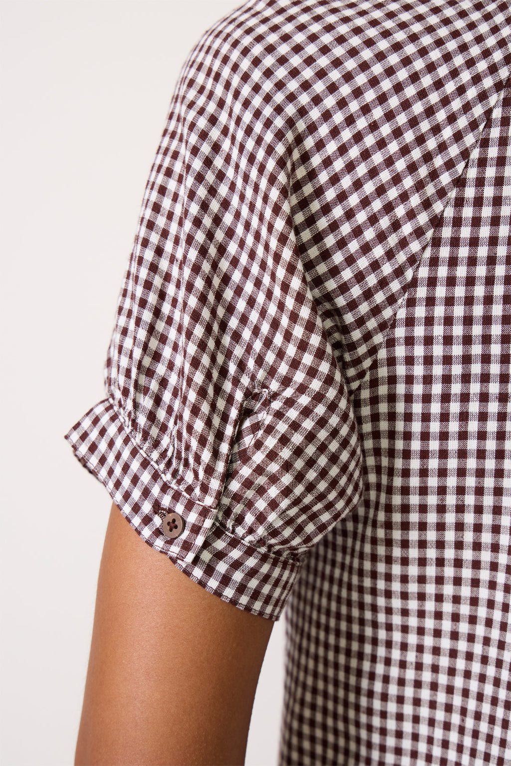 Women's Gingham Raglan Blouse