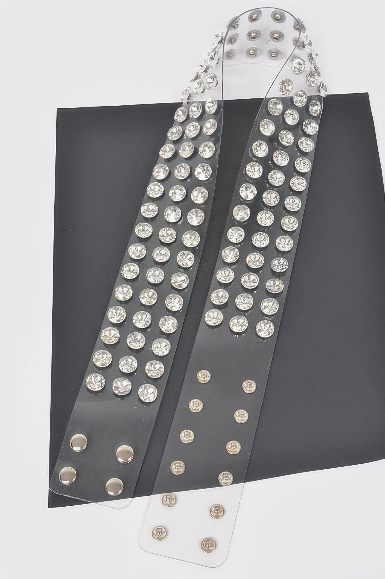 Multi Large Stone Clear Waist Belt
