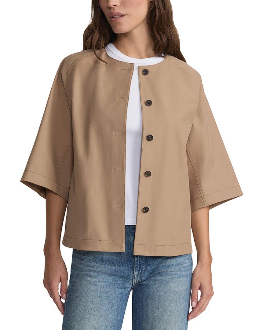 Lafayette 148 New York Petite 3/4-Sleeve Collarless Jacket
