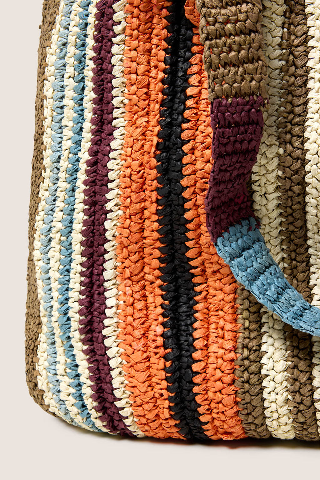 Women's Woven Striped Tote Bag