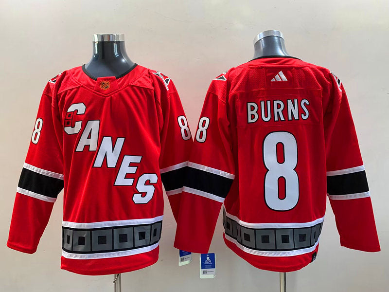 Men's Carolina Hurricanes Brent Burns #8 Red Home Breakaway Player jersey
