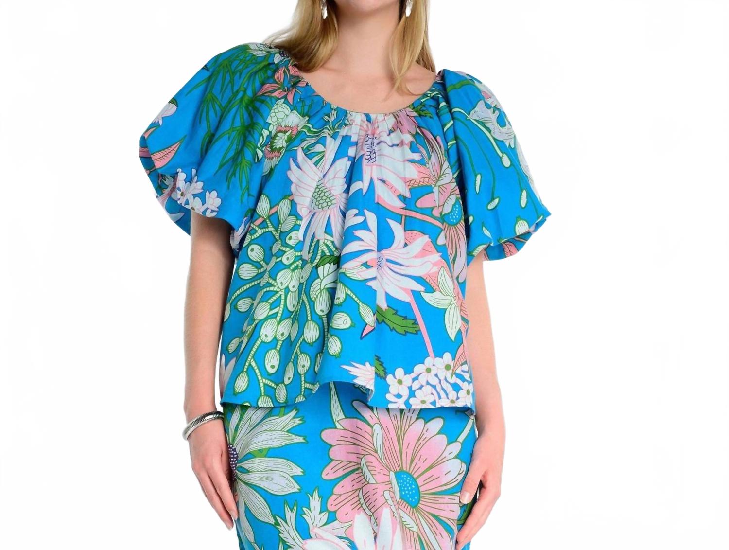 Poolside Top In Blue