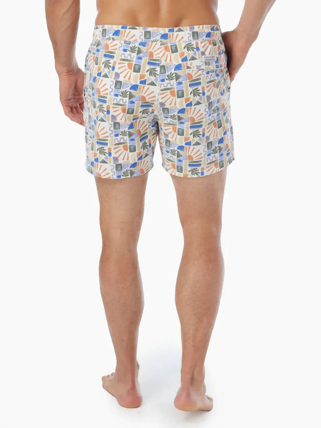 Bungalow Swim Trunks In Beach Sun Tile
