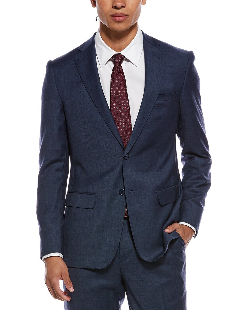 Zanetti 2pc Wool Suit with Flat Front Pant