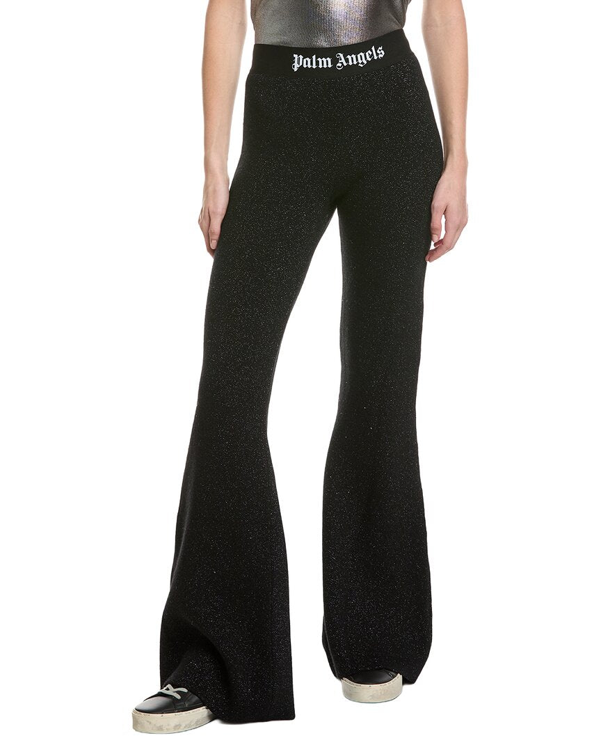 Palm Angels Wide Leg Knit Wool-Blend Pant