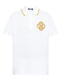 Versace Men Polo Shirt In Cotton Piqué
