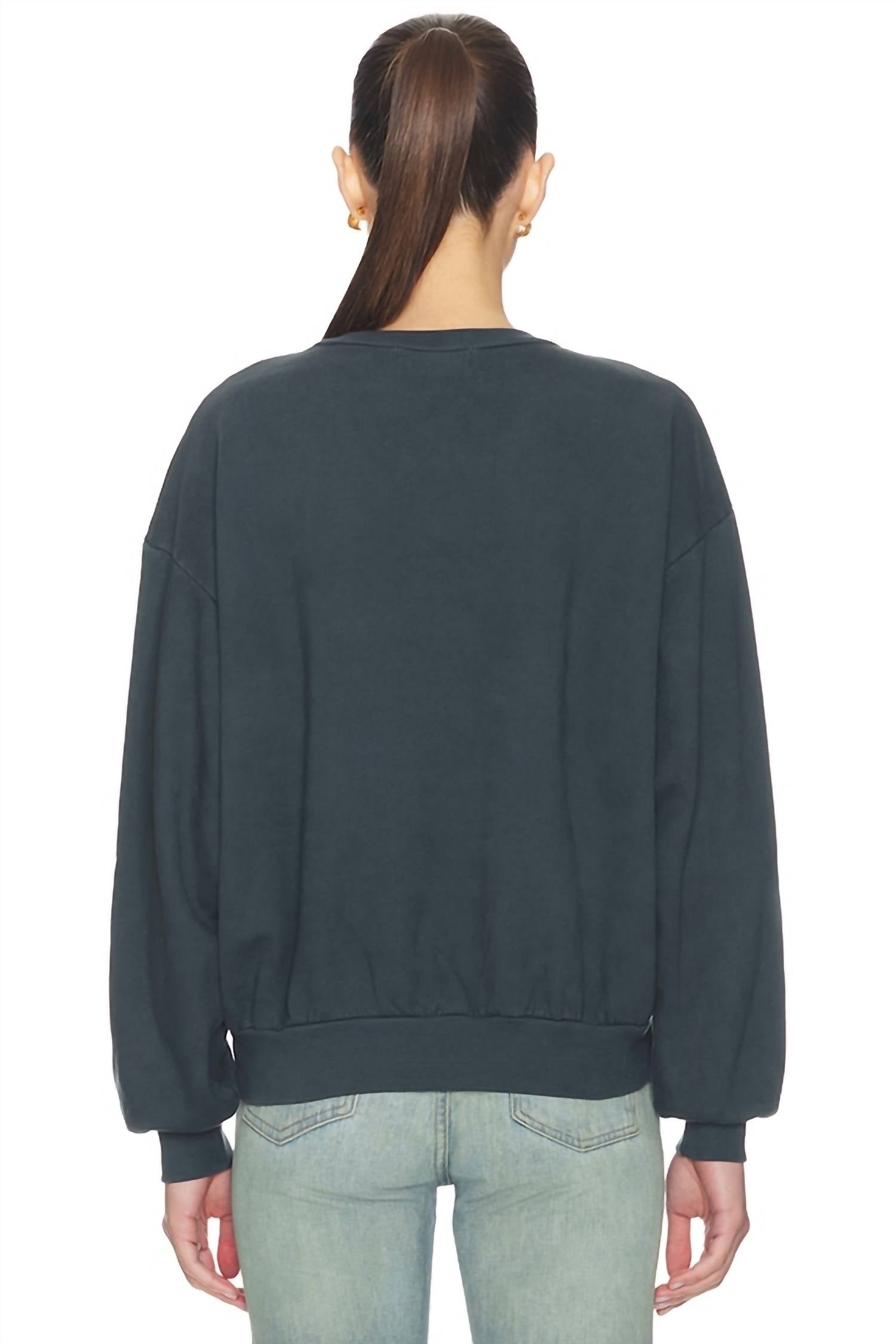 Chris Stapleton Oversized Crew Sweatshirt In Black