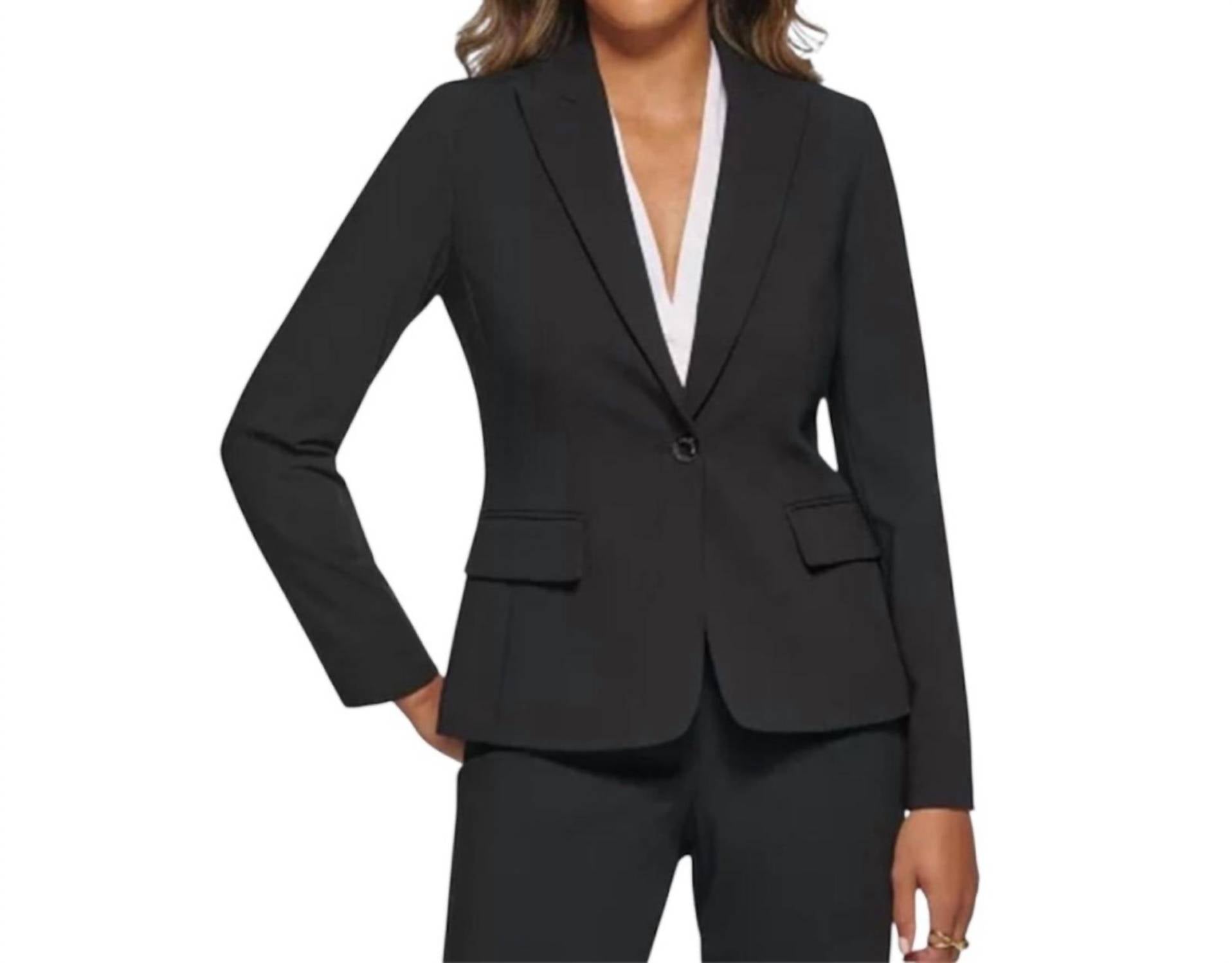Blazer Tailored Suit Jacket In Black