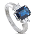 LB Exclusive Platinum 0.41ct Diamond and Sapphire Ring MF05-041326