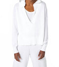 Crop Crossover Hoodie In White