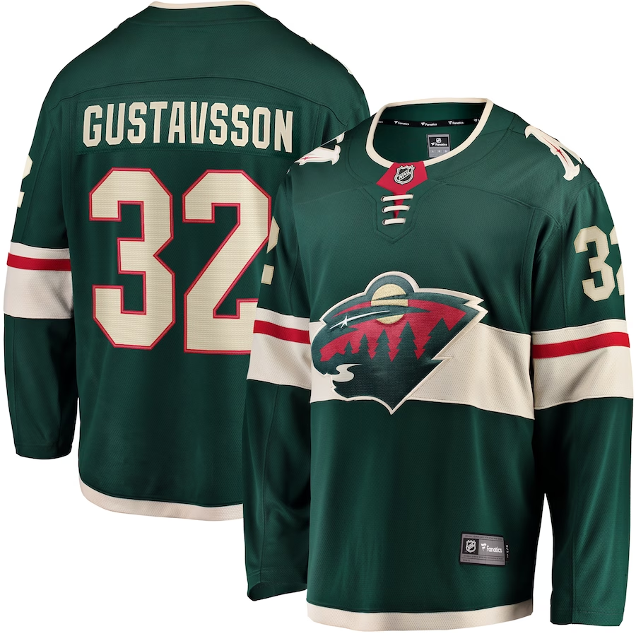 Men's Minnesota Wild Filip Gustavsson #32 Green Home Breakaway Player jersey