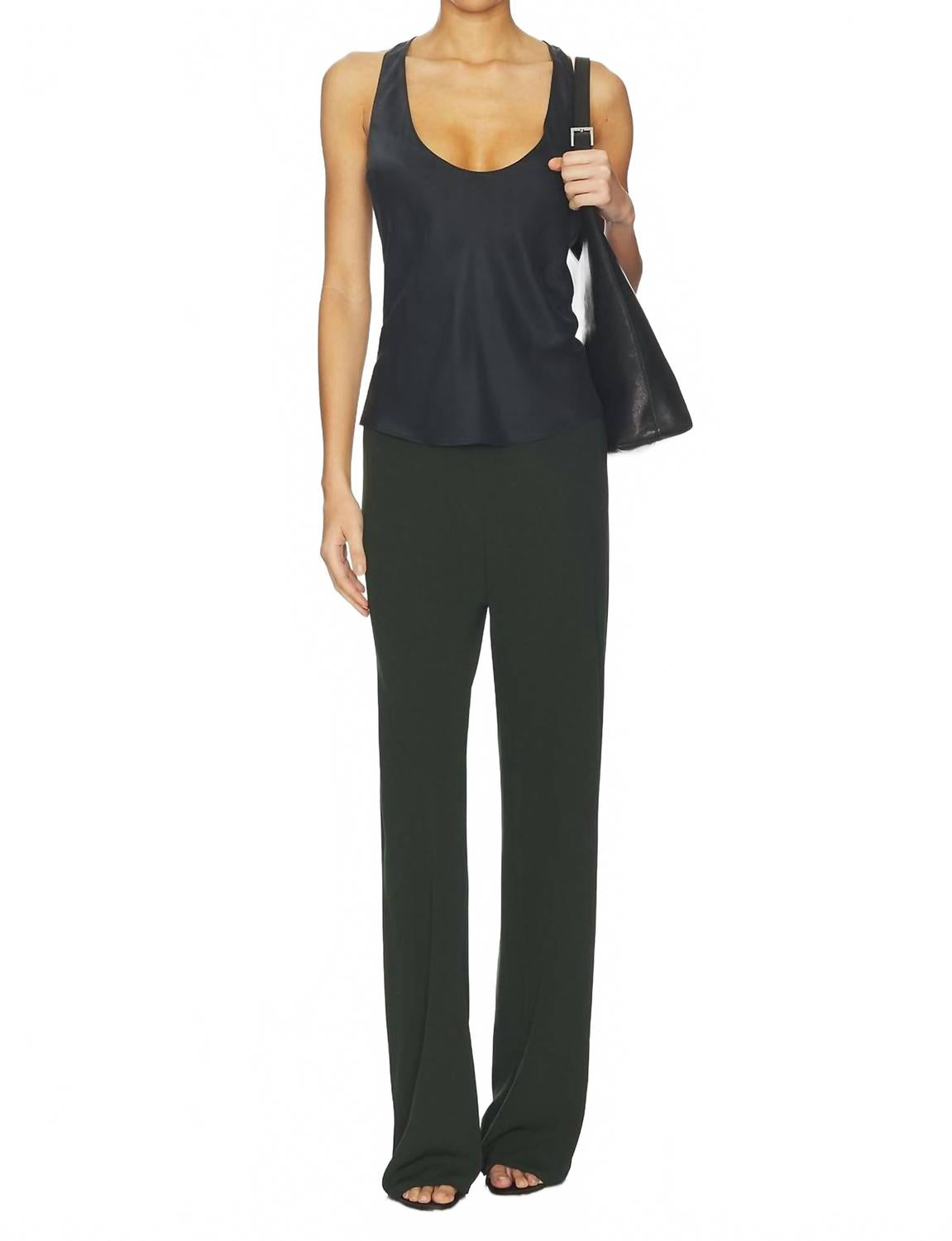 High Waist Biased Pant In Verde