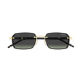 Rectangular Frame Sunglasses With Gold-Toned Accents