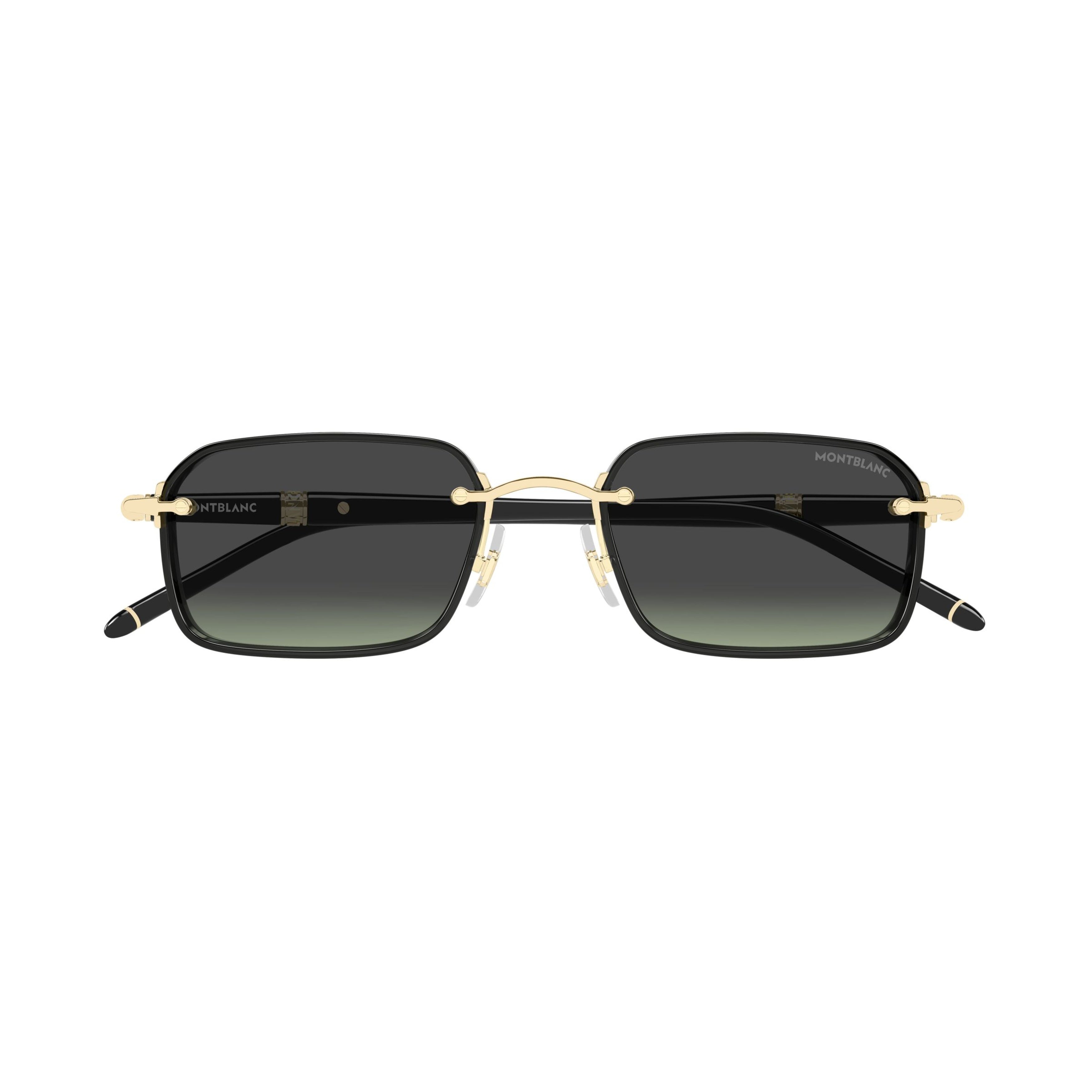 Rectangular Frame Sunglasses With Gold-Toned Accents