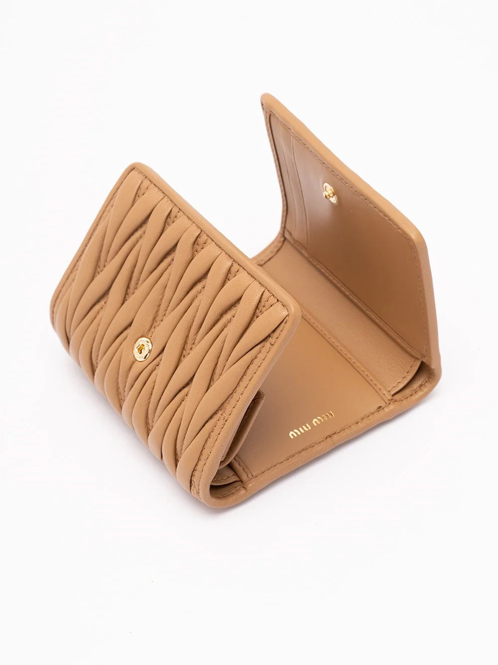 Miu Miu Women Small Matelassé Nappa Leather Wallet