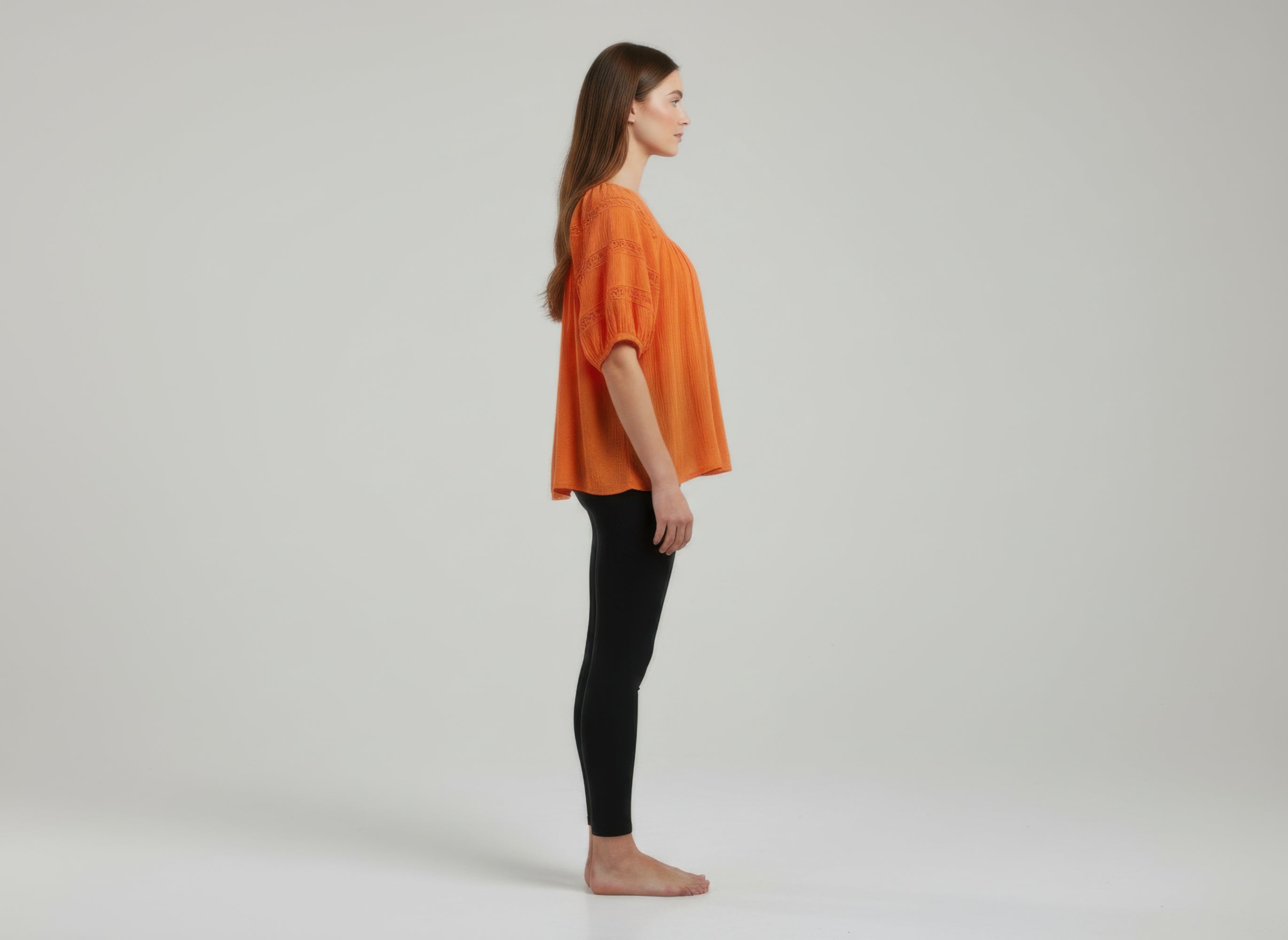 Unique Spectrum Solid Short Sleeve Blouse