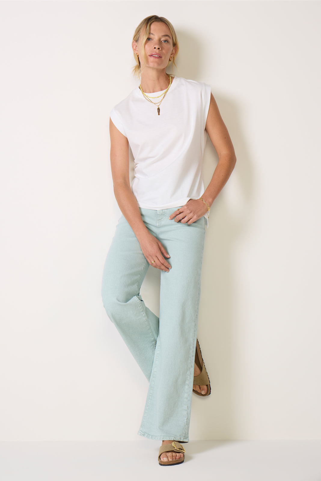 Women's Pleated Muscle T-Shirt