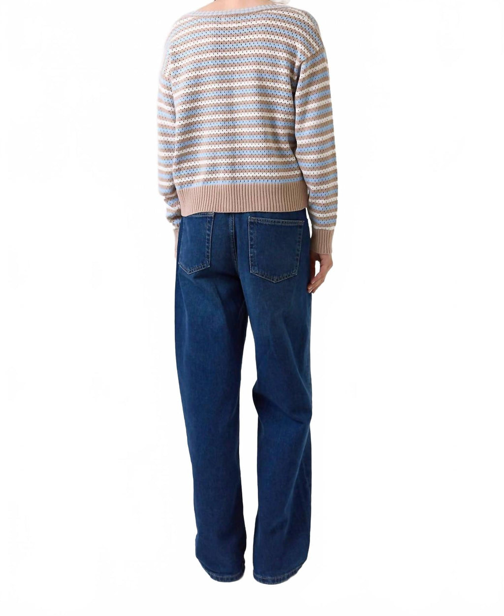 Pamilla Stripe Cardigan In Light Brown