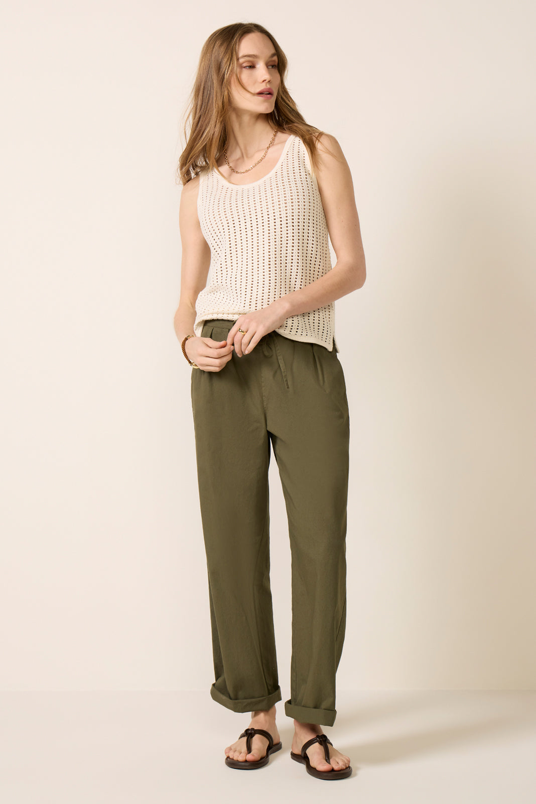 Women's Ainsley Crochet Mesh Tank Top