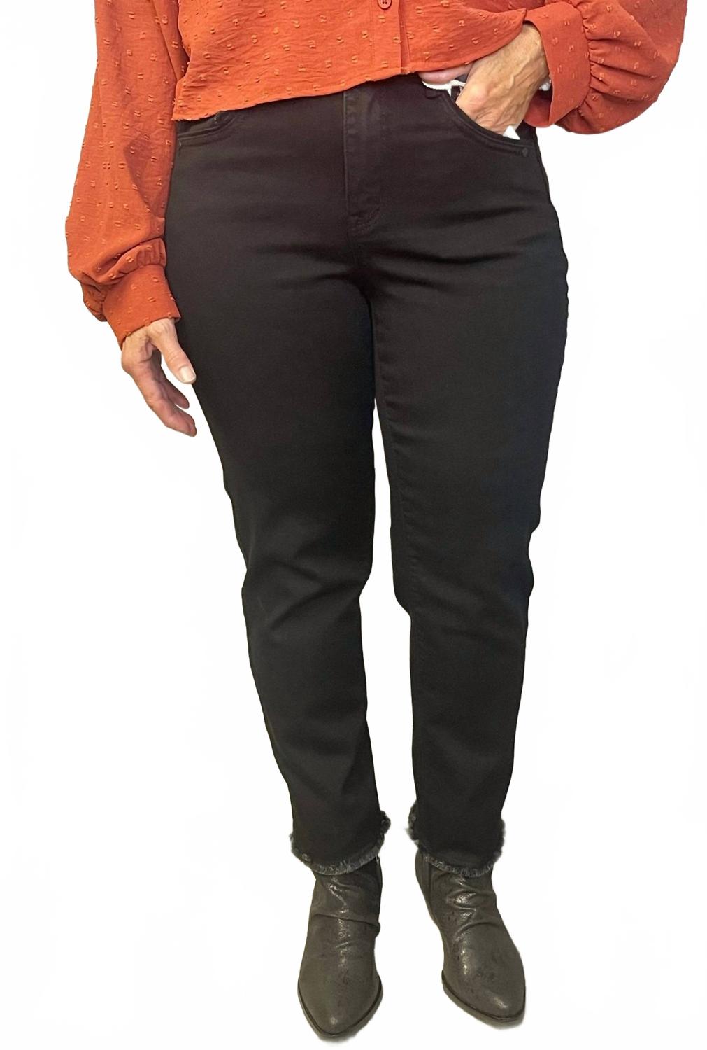 Ab Solution Slim Striaght Jeans In Black