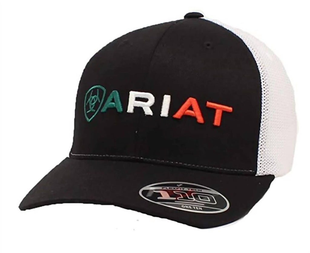 Men's Mexican Flag Logo Snapback In Black/multi