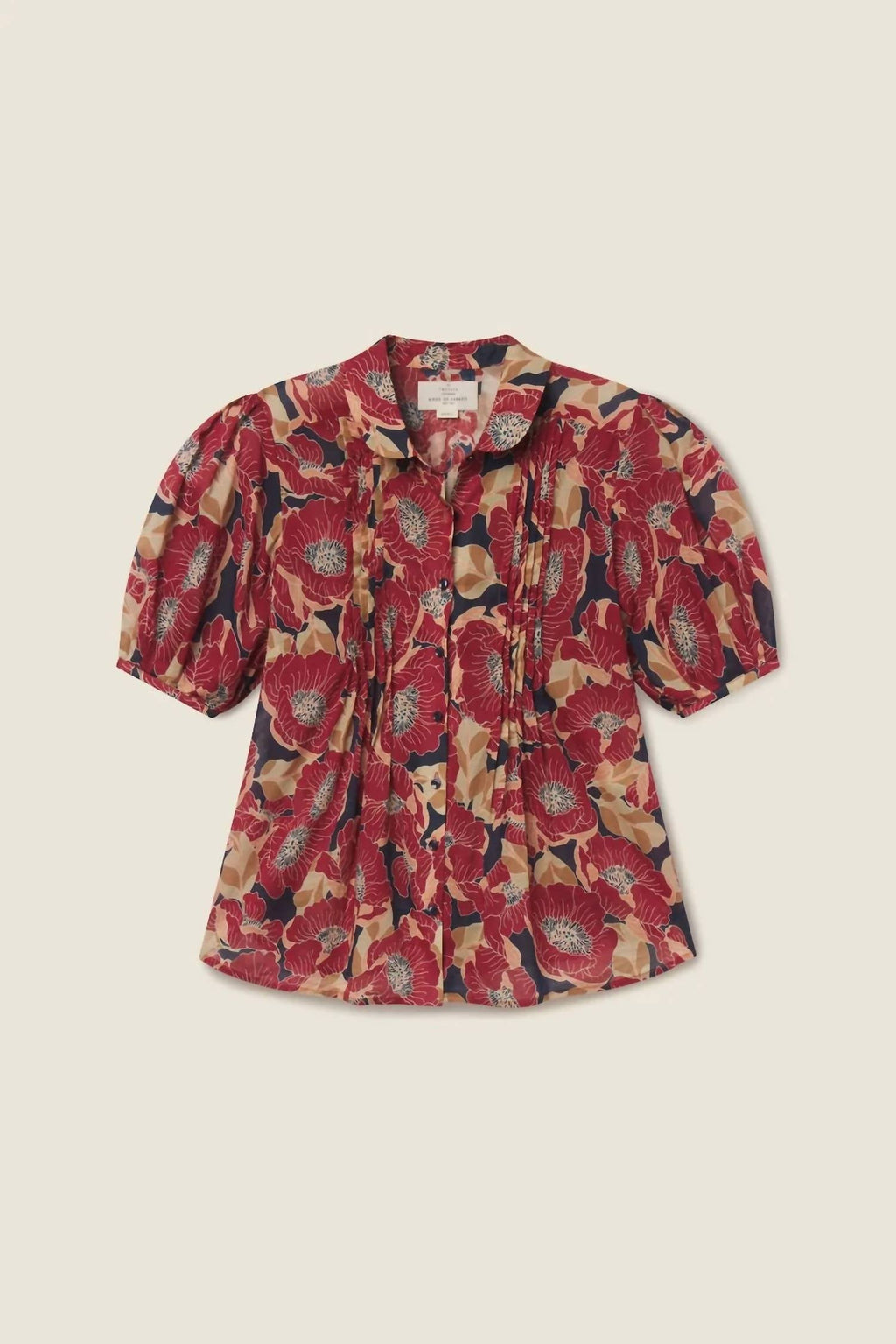 Nadine Blouse In Oleander Rouge