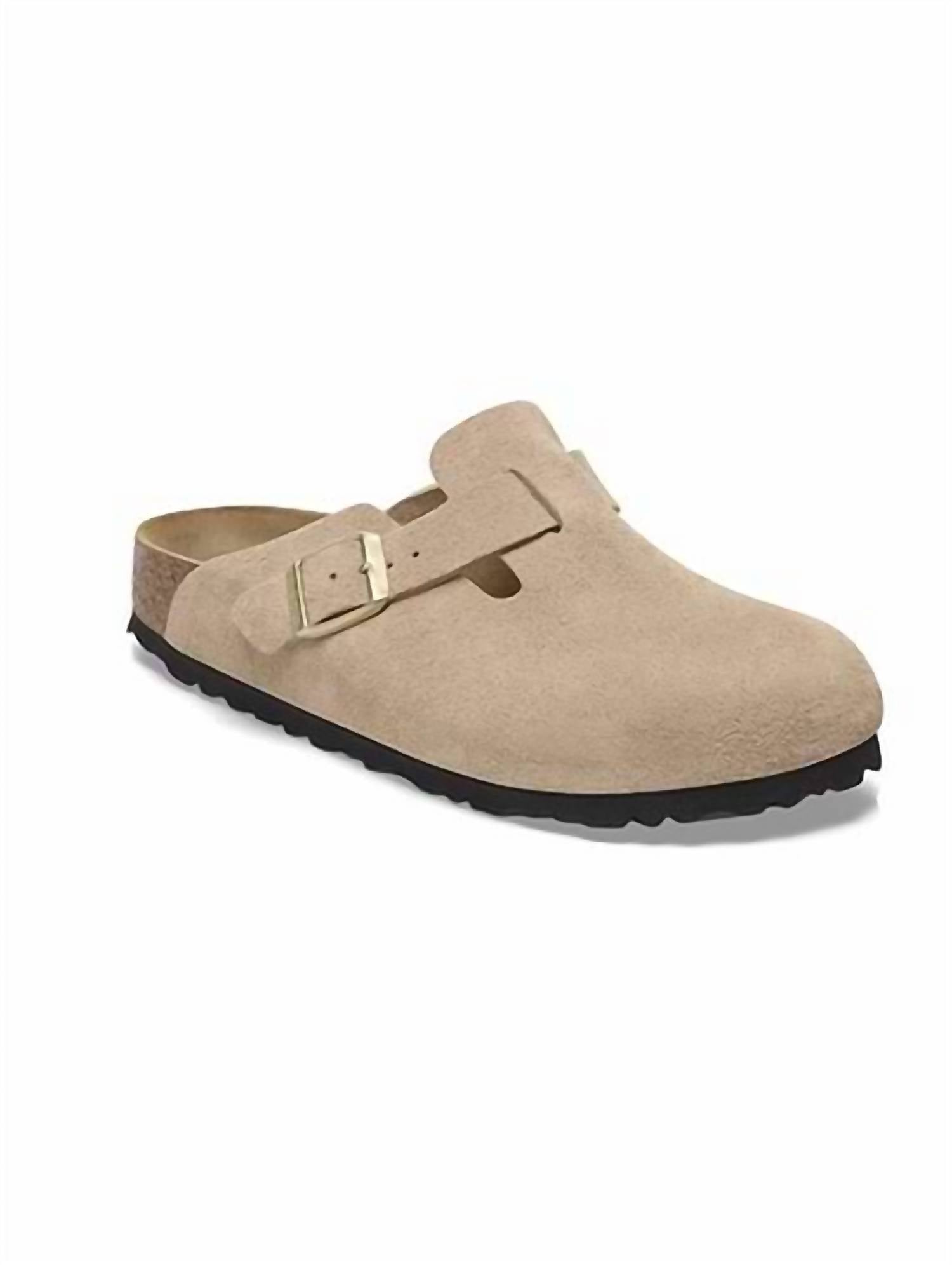 Unisex Boston Suede Clog In Sandcastle