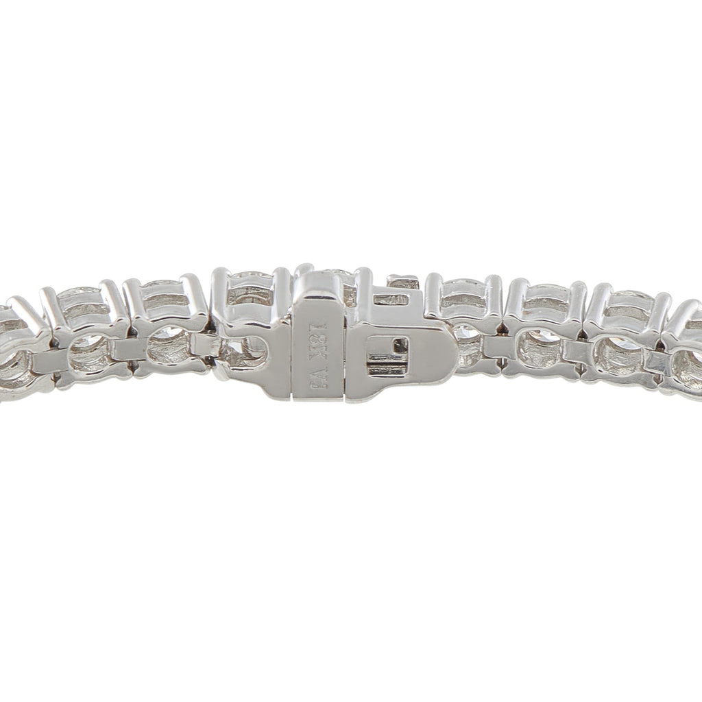 LB Exclusive 18K White Gold 6.91ct Diamond Tennis Bracelet MF06-041526