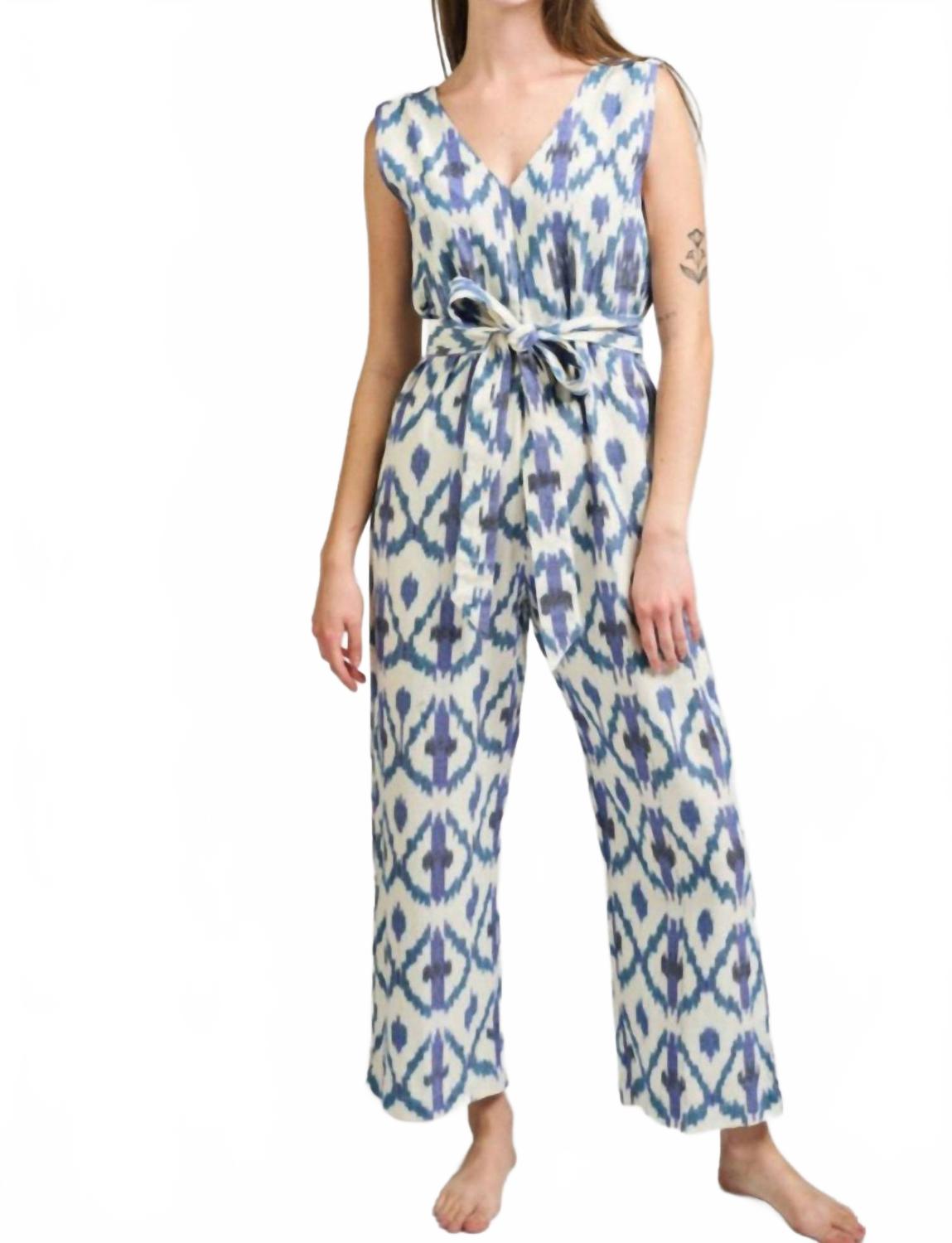 Jana Jumpsuit In Seashore Ikat