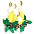 Gold White Metal Brooches with Top Grade Crystal in Citrine Yellow